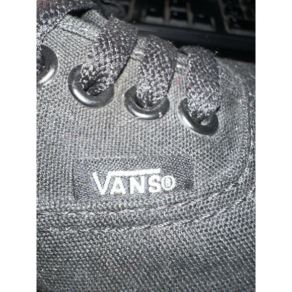 Vans Authentic Black Low Top Lace Up Canvas Sneaker Women 5.5/ Men Size 4 - Picture 5 of 5